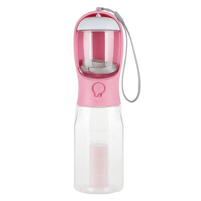 3 in 1 Pet Outdoor Walking Food Grade BPA Leak Proof Portable High Temperature Resistance Dog Water Bottle Dispenser