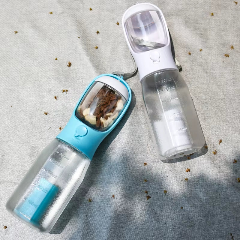 3 in 1 Pet Outdoor Walking Food Grade BPA Leak Proof Portable High Temperature Resistance Dog Water Bottle Dispenser