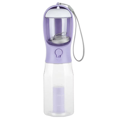 3 in 1 Pet Outdoor Walking Food Grade BPA Leak Proof Portable High Temperature Resistance Dog Water Bottle Dispenser